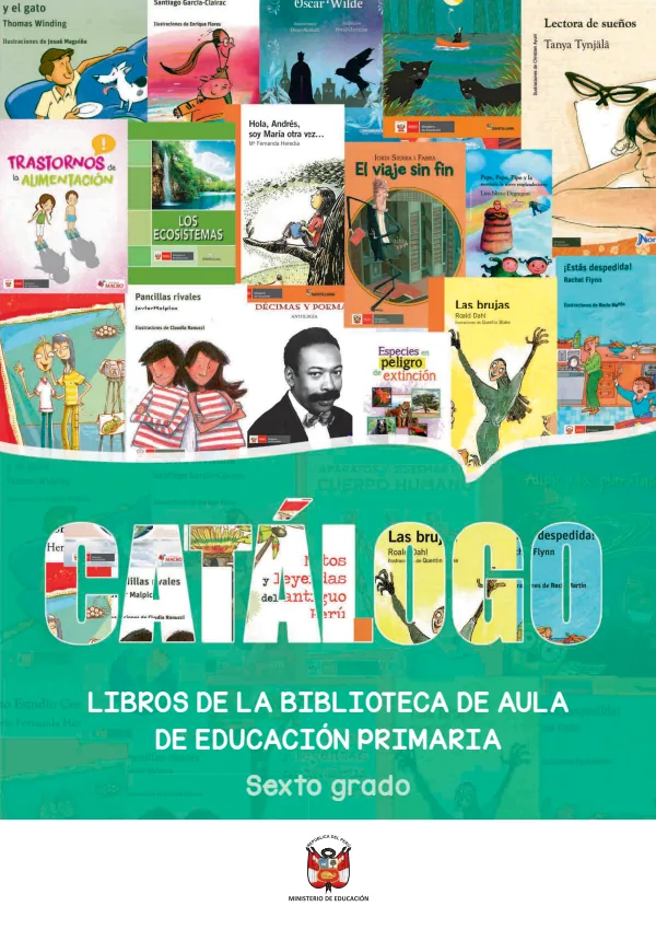 Fichas con orientaciones para el uso de los libros de la biblioteca de aula 6. grado (MINEDU) PDF 1 Portada de Fichas con orientaciones para el uso de los libros de la biblioteca de aula 6. grado - MINEDU
