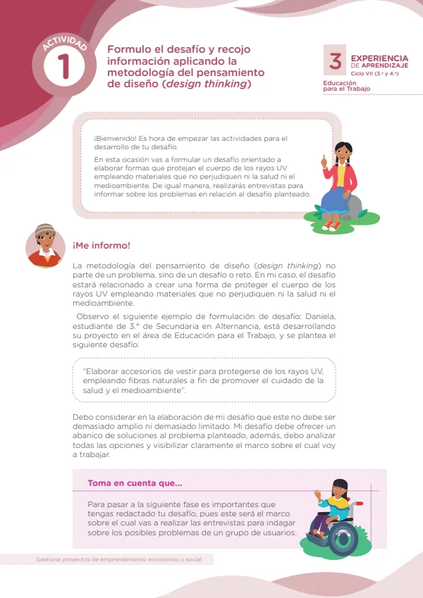 Formulo el desafío recojo información aplicando la metodología - Secundaria (MINEDU) PDF 1 Portada de Formulo el desafío recojo información aplicando la metodología - Secundaria - MINEDU
