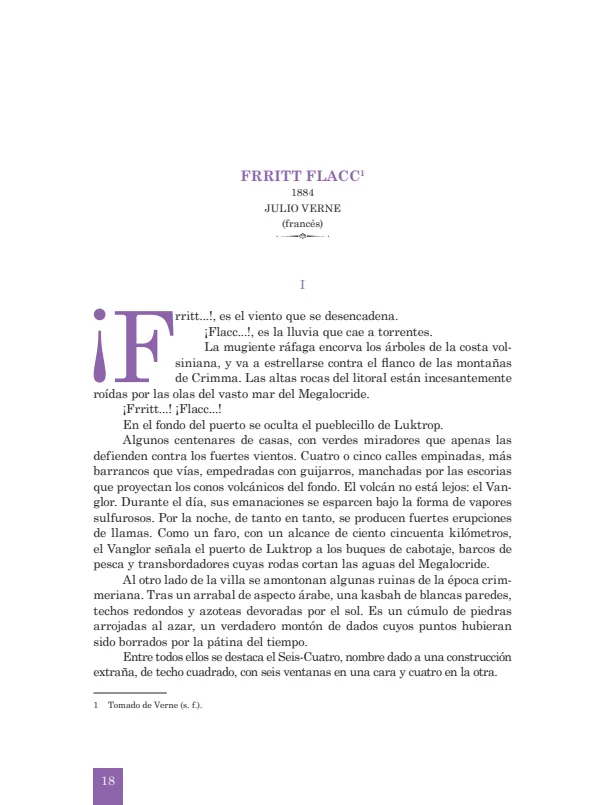 Frritt Flacc: 1984. Julio Verne - 1.° grado de Secundaria (MINEDU) PDF 1 Portada de Frritt Flacc: 1984. Julio Verne - 1.° grado de Secundaria - MINEDU