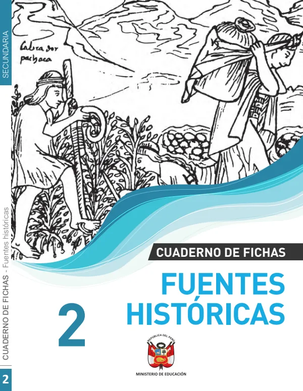 Fuentes Históricas 2: Cuaderno de fichas - 2.° grado de Secundaria (MINEDU) PDF 1 Portada de Fuentes Históricas 2: Cuaderno de fichas - 2.° grado de Secundaria - MINEDU