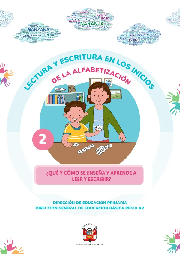 Guía 2: lectura y escritura en los inicios de la alfabetización. ¿Qué y cómo se enseña y aprende a leer y escribir? (MINEDU) PDF 1 Portada de Guía 2: lectura y escritura en los inicios de la alfabetización. ¿Qué y cómo se enseña - Guías docentes - MINEDU