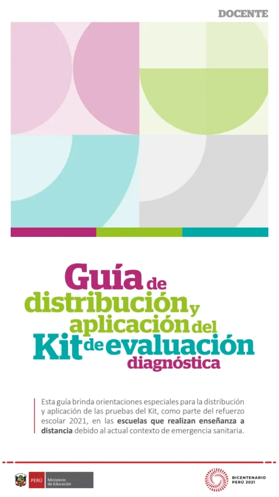 Guía de distribución y aplicación del kit de evaluación diagnóstica (MINEDU) PDF 1 Portada de Guía de distribución y aplicación del kit de evaluación diagnóstica - MINEDU