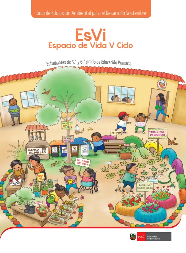 Guía de Educación Ambiental para el Desarrollo Sostenible: EsVi Espacio de Vida IV Ciclo. Estudiantes de 3o. y 4o. grado de Educación Primaria · 2017 (MINEDU) PDF 1 Portada de Guía de Educación Ambiental para el Desarrollo Sostenible: EsVi Espacio de Vida IV - 4.º grado de Primaria - MINEDU