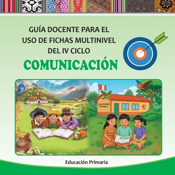 Guía docente para el uso de fichas multinivel del IV Ciclo en el área de Comunicación (MINEDU) PDF 1 Portada de Guía docente para el uso de fichas multinivel del IV Ciclo en el área de Comunicación - Guías docentes - MINEDU