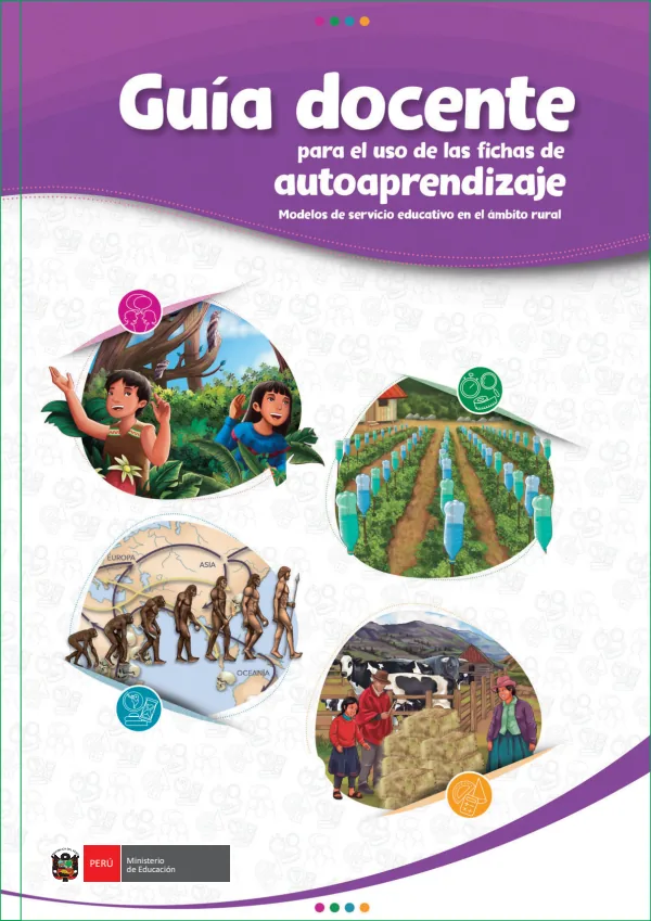 Guía docente para el uso de las fichas de autoaprendizaje (MINEDU) PDF 1 Portada de Guía docente para el uso de las fichas de autoaprendizaje - MINEDU