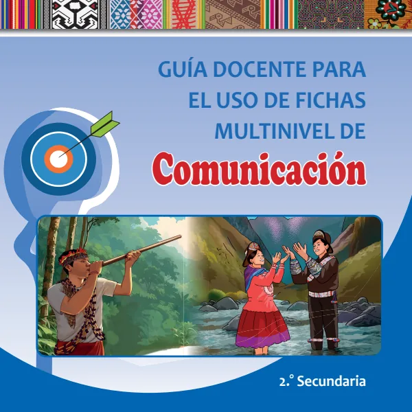 Guía docente para el uso de las fichas multinivel en el área de Comunicación - 2° Secundaria (MINEDU) PDF 1 Portada de Guía docente para el uso de las fichas multinivel en el área de Comunicación - 2° - Guías docentes - MINEDU
