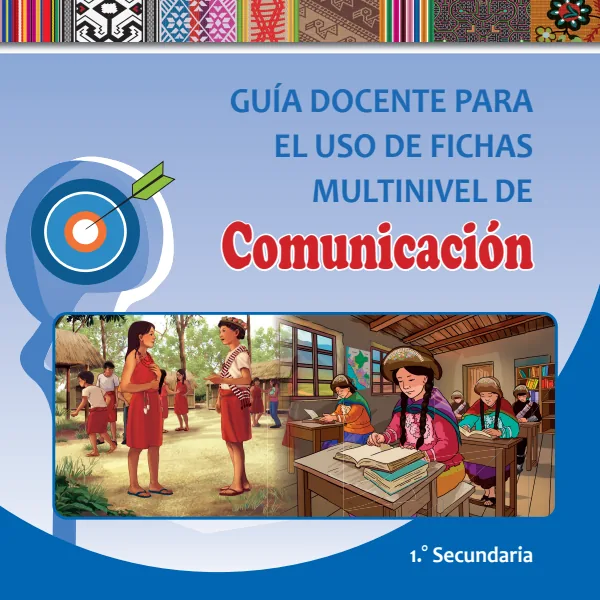 Guía docente para el uso de las fichas multinivel en el área de Comunicación - 1° Secundaria (MINEDU) PDF 1 Portada de Guía docente para el uso de las fichas multinivel en el área de Comunicación - 1° - Guías docentes - MINEDU