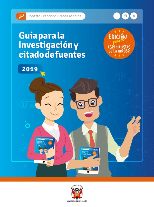 Guía para la investigación y citado de fuentes, edición para especialistas de la DIGEBR (MINEDU) PDF 1 Portada de Guía para la investigación y citado de fuentes, edición para especialistas de la DIGEBR - Guías docentes - MINEDU