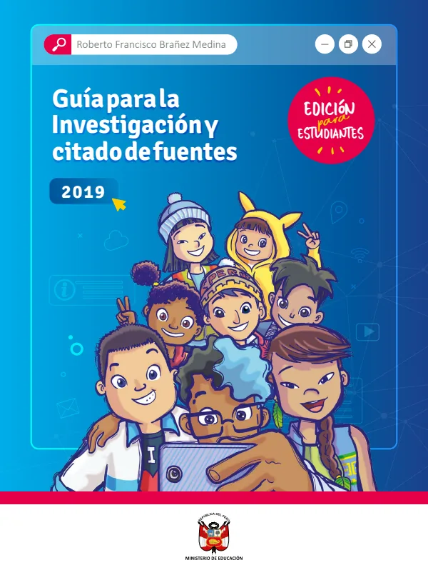 Guía para la investigación y citado de fuentes, edición para estudiantes (MINEDU) PDF 1 Portada de Guía para la investigación y citado de fuentes, edición para estudiantes - MINEDU