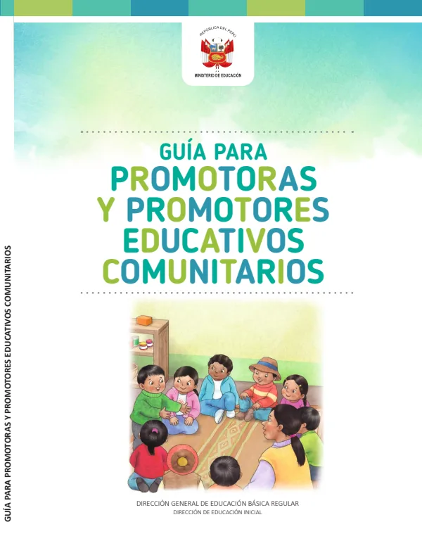 Guía para promotoras y promotores educativos comunitarios (MINEDU) PDF 1 Portada de Guía para promotoras y promotores educativos comunitarios - Guías docentes - MINEDU