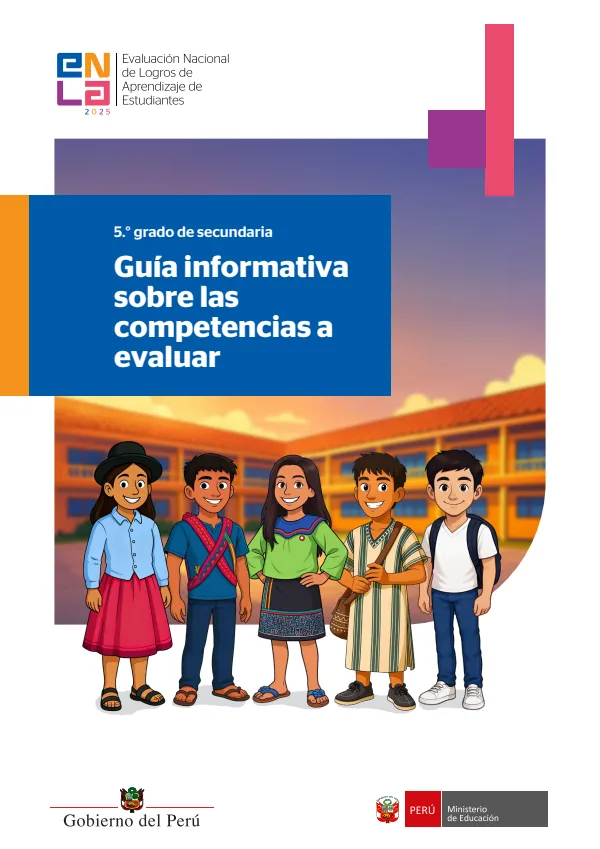 Guía sobre las competencias a evaluar en 5.° grado de secundaria (Recursos ENLA 2025) (MINEDU) PDF 1 Portada de Guía sobre las competencias a evaluar en 5.° grado de secundaria (Recursos ENLA 2025) - Evaluaciones UMC (ECE y ENLA) - MINEDU