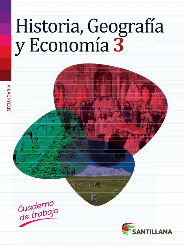 Historia, Geografía y Economía 3: Cuaderno de trabajo - 3.° grado de Secundaria (MINEDU) PDF 1 Portada de Historia, Geografía y Economía 3: Cuaderno de trabajo - 3.° grado de Secundaria - MINEDU