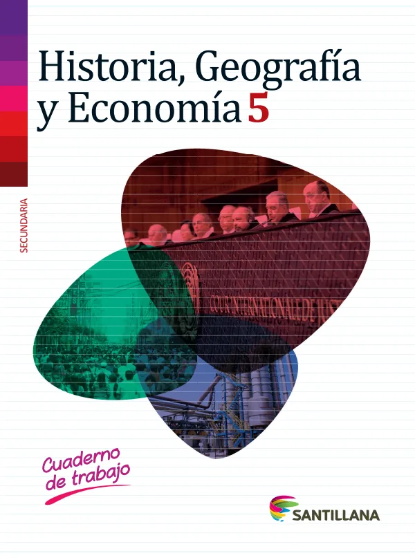 Historia, Geografía y Economía 5: Cuaderno de trabajo - 5.° grado de Secundaria (MINEDU) PDF 1 Portada de Historia, Geografía y Economía 5: Cuaderno de trabajo - 5.° grado de Secundaria - MINEDU