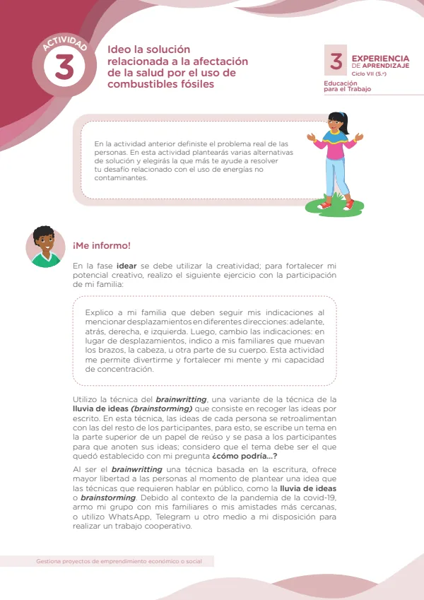 Ideo la solución relacionada a la afectación de la salud - 5.° grado de Secundaria (MINEDU) PDF 1 Portada de Ideo la solución relacionada a la afectación de la salud - 5.° grado de Secundaria - MINEDU