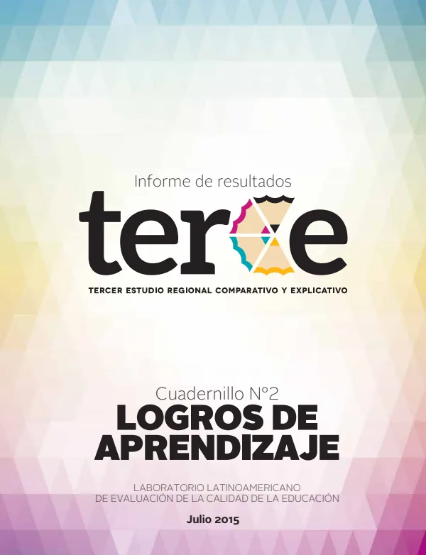 Informe completo (TERCE 2013) (MINEDU) PDF 1 Portada de Informe completo (TERCE 2013) - Evaluaciones UMC (ECE y ENLA) - MINEDU