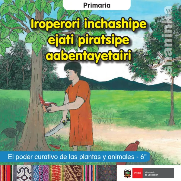 Iroperori inchashipe ejati piratsipe aabentayetairi = El poder curativo de las plantas y animales - 6. grado de primaria - Ashaninka (MINEDU) PDF 1 Portada de Iroperori inchashipe ejati piratsipe aabentayetairi = El poder curativo de las plantas - 6.º grado de Primaria - MINEDU