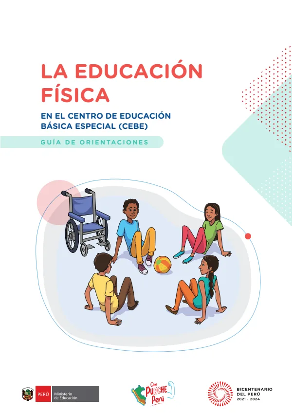 La educación física en el Centro de Educación Básica Especial (CEBE). Guía de orientaciones (MINEDU) PDF 1 Portada de La educación física en el Centro de Educación Básica Especial (CEBE). Guía - Educación Básica Especial (EBE) - MINEDU