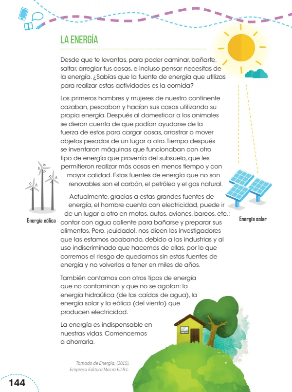 La energía - 3.° grado de Primaria (MINEDU) PDF 1 Portada de La energía - 3.° grado de Primaria - MINEDU