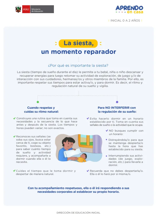 La siesta, un momento reparador - Inicial 2 años (MINEDU) PDF 1 Portada de La siesta, un momento reparador - Inicial 2 años - MINEDU