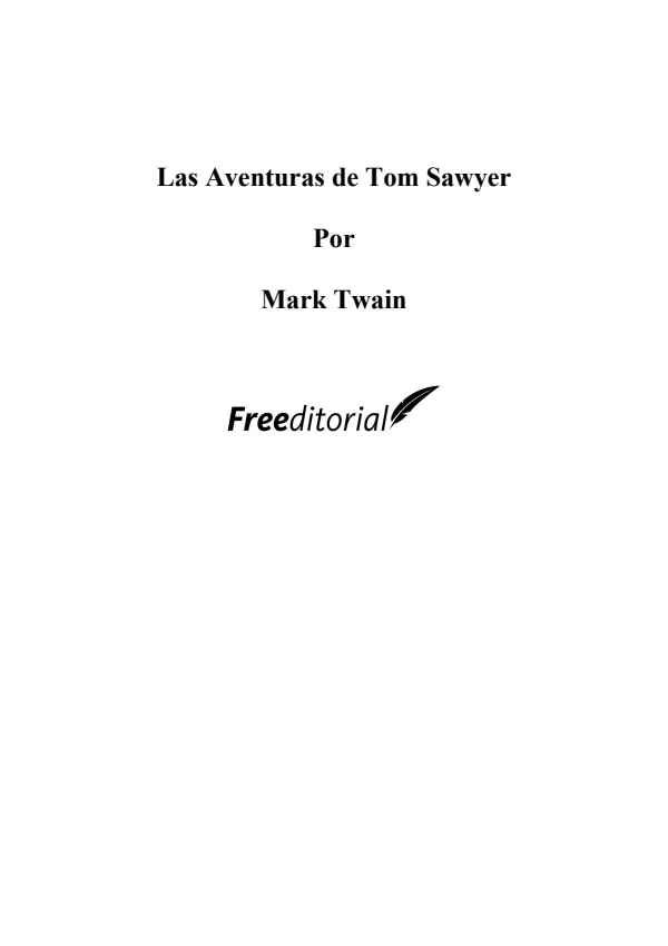 Las aventuras de Tom Sawyer - Secundaria (MINEDU) PDF 1 Portada de Las aventuras de Tom Sawyer - Secundaria - MINEDU