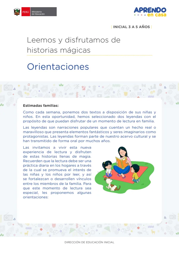 Leemos Juntos: Orientaciones Leemos, jugamos y nos divertimos. Inicial 3 a 5 años (MINEDU) PDF 1 Portada de Leemos Juntos: Orientaciones Leemos, jugamos y nos divertimos. Inicial 3 a 5 años - Aprendo en Casa - MINEDU