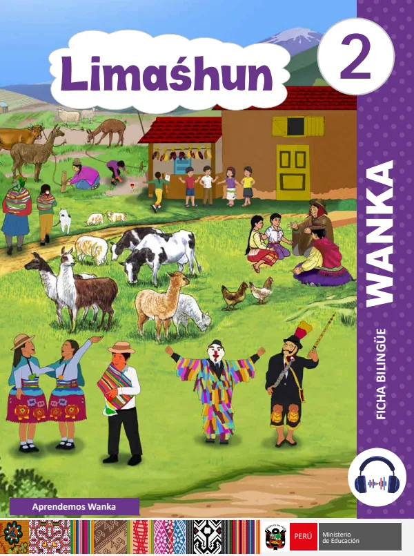 Limashun - 2 - Wanka: Ficha Bilingüe del 1 Primaria - Quechua Central (Variedad Wanka) (MINEDU) PDF 1 Portada de Limashun - 2 - Wanka: Ficha Bilingüe del 1 Primaria - Quechua Central (Variedad Wanka) - MINEDU