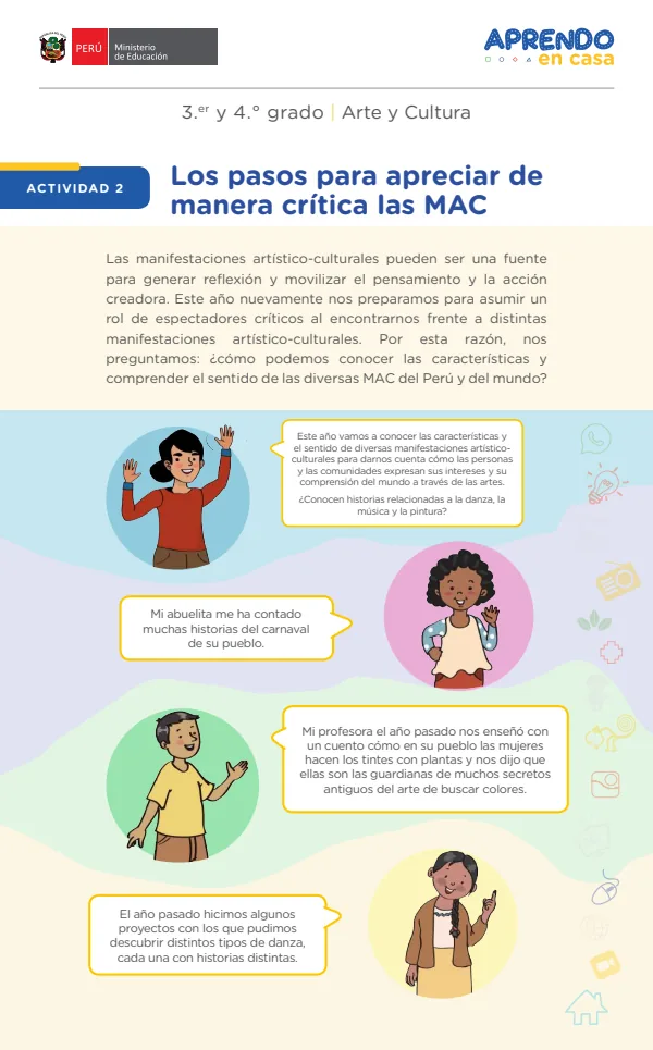 Los pasos para apreciar de manera crítica las MAC - Primaria (MINEDU) PDF 1 Portada de Los pasos para apreciar de manera crítica las MAC - Primaria - MINEDU