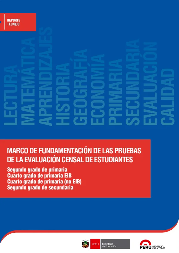 Marco de Fundamentación de las Pruebas (Atención de consultas) (MINEDU) PDF 1 Portada de Marco de Fundamentación de las Pruebas (Atención de consultas) - Evaluaciones UMC (ECE y ENLA) - MINEDU