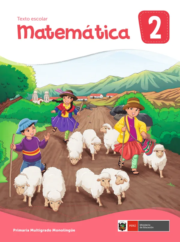 Matemática 2: Texto escolar - primaria multigrado monolingüe (MINEDU) PDF 1 Portada de Matemática 2: Texto escolar - primaria multigrado monolingüe - MINEDU