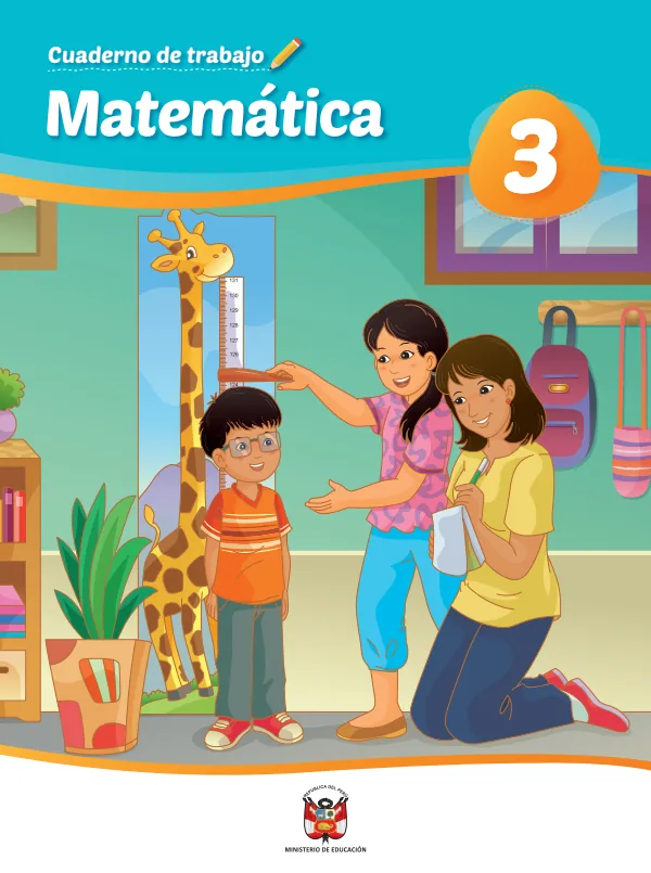 Matemática 3: cuaderno de trabajo para tercer grado de Educación Primaria 2019 · 2019 (MINEDU) PDF 1 Portada de Matemática 3: cuaderno de trabajo para tercer grado de Educación Primaria 2019 · 2019 - MINEDU