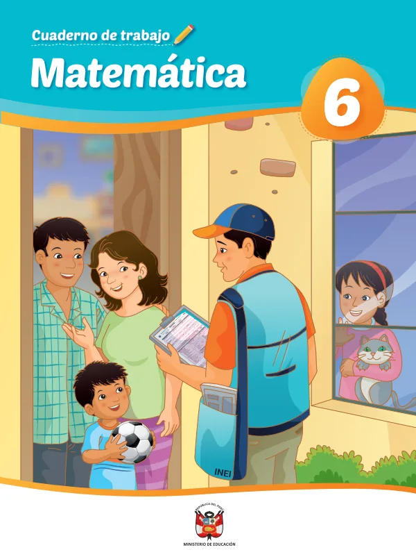 Matemática 6: cuaderno de trabajo para sexto grado de Educación Primaria 2019 · 2019 (MINEDU) PDF 1 Portada de Matemática 6: cuaderno de trabajo para sexto grado de Educación Primaria 2019 · 2019 - MINEDU