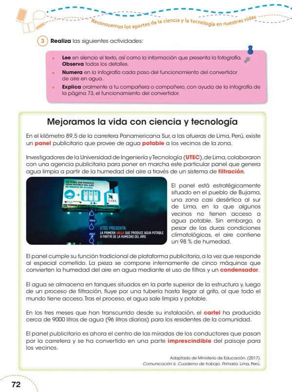 Mejoramos la vida con ciencia y tecnología - 6.° grado de Primaria (MINEDU) PDF 1 Portada de Mejoramos la vida con ciencia y tecnología - 6.° grado de Primaria - MINEDU