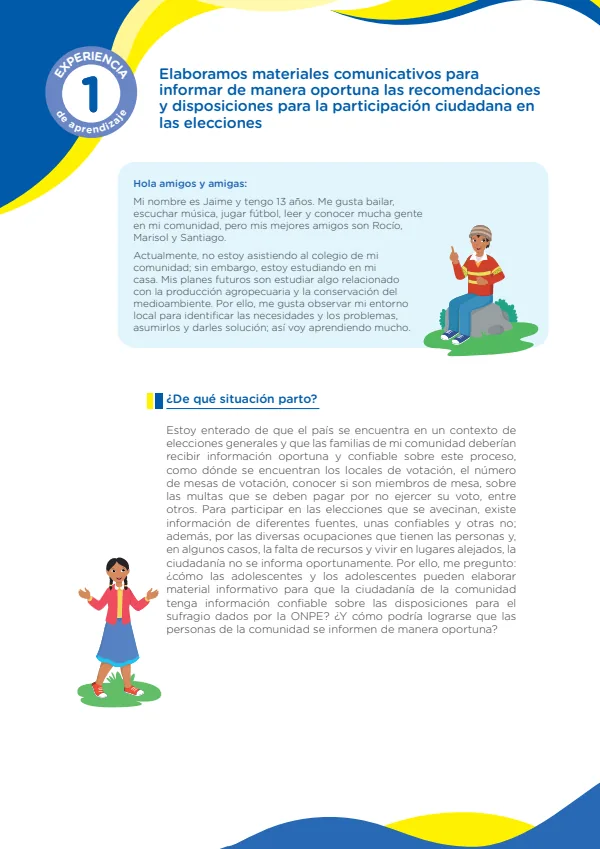 Mi experiencia de aprendizaje - Secundaria (MINEDU) PDF 1 Portada de Mi experiencia de aprendizaje - Secundaria - MINEDU