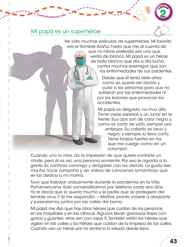 Mi papá superheroe - 3.° grado de Primaria (MINEDU) PDF 1 Portada de Mi papá superheroe - 3.° grado de Primaria - MINEDU
