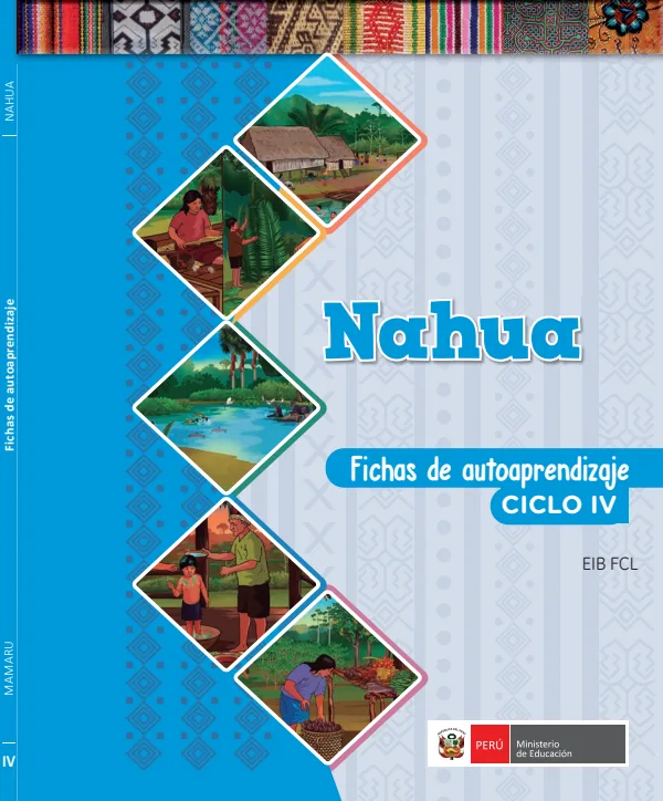 Nahua - Fichas de autoaprendizaje Mamaru del IV Ciclo (3.er) de Primaria (MINEDU) PDF 1 Portada de Nahua - Fichas de autoaprendizaje Mamaru del IV Ciclo (3.er) de Primaria - MINEDU