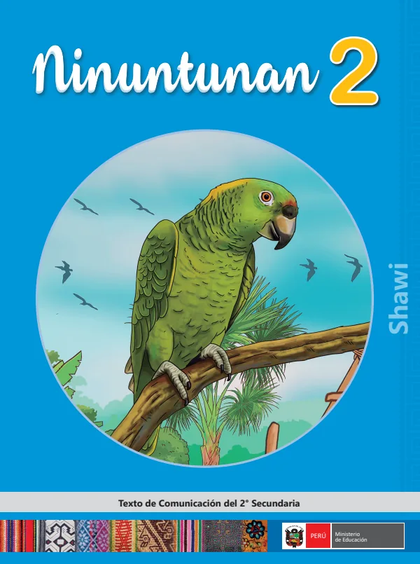 Ninuntunan - 2 - Shawi: Texto de Comunicación del 2 Secundaria (MINEDU) PDF 1 Portada de Ninuntunan - 2 - Shawi: Texto de Comunicación del 2 Secundaria - MINEDU