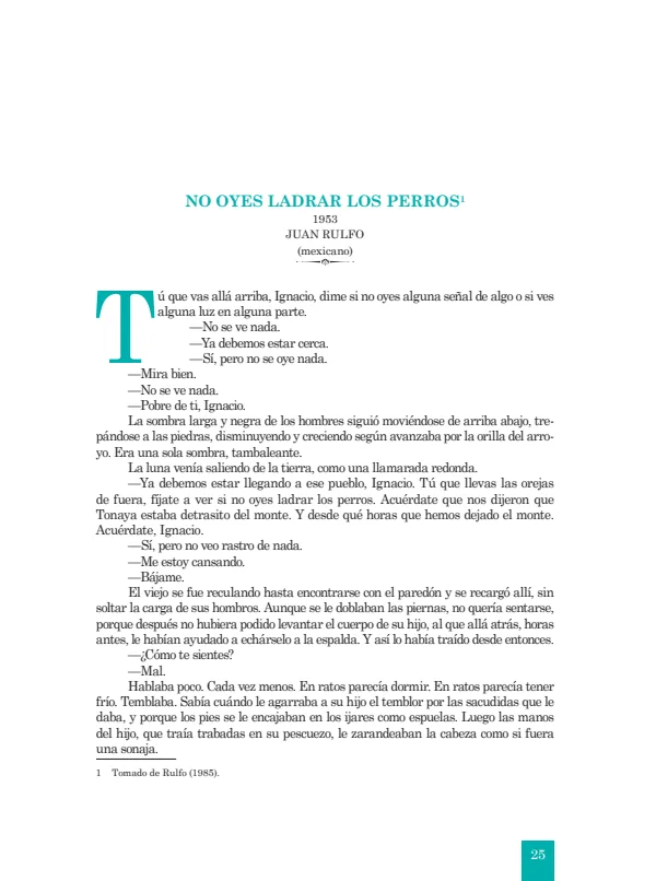 No oyes ladrar los perros: 1953. Juan Rulfo - 5.° grado de Secundaria (MINEDU) PDF 1 Portada de No oyes ladrar los perros: 1953. Juan Rulfo - 5.° grado de Secundaria - MINEDU