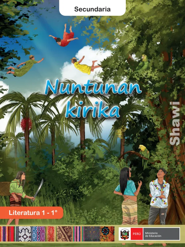 Nuntunan kirika = Literatura 1 - 1. grado de secundaria - Shawi (MINEDU) PDF 1 Portada de Nuntunan kirika = Literatura 1 - 1. grado de secundaria - Shawi - MINEDU