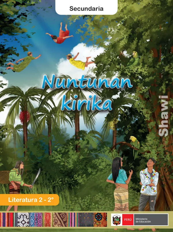 Nuntunan kirika = Literatura 2 - 2. grado de secundaria - Shawi (MINEDU) PDF 1 Portada de Nuntunan kirika = Literatura 2 - 2. grado de secundaria - Shawi - MINEDU