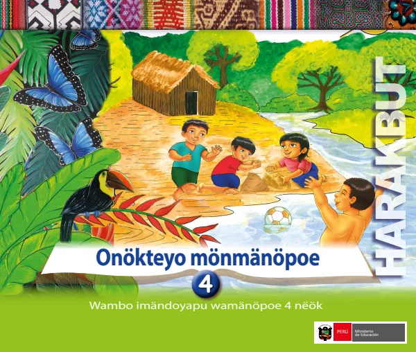 Onökteyo mönmänöpoe 4 años = Cuaderno de trabajo y folder de Inicial 4 años - Harakbut (MINEDU) PDF 1 Portada de Onökteyo mönmänöpoe 4 años = Cuaderno de trabajo y folder de Inicial 4 años - Harakbut - MINEDU