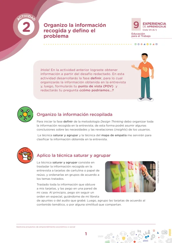 Organizo la información recogida y defino el problema. Actividad 2 - 5.° grado de Secundaria (MINEDU) PDF 1 Portada de Organizo la información recogida y defino el problema. Actividad 2 - 5.° grado - MINEDU