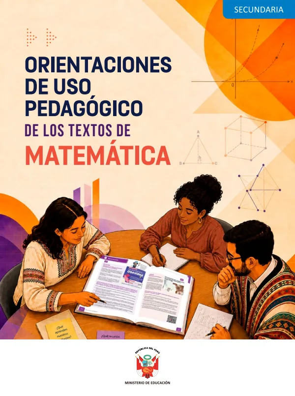 Orientaciones de uso pedagógico de los textos de matemática- versión binaria (MINEDU) PDF 1 Portada de Orientaciones de uso pedagógico de los textos de matemática- versión binaria - Guías docentes - MINEDU