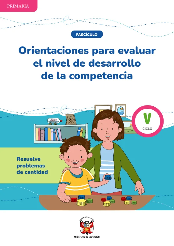 Orientaciones para docentes. Análisis de evidencias. Evaluación diagnóstica de la competencia: Resuelve problemas de cantidad (MINEDU) PDF 1 Portada de Orientaciones para docentes. Análisis de evidencias. Evaluación diagnóstica - MINEDU