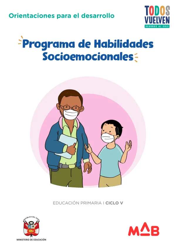 Orientaciones para el desarrollo del Programa de habilidades socioemocionales - ciclo V - Primaria (MINEDU) PDF 1 Portada de Orientaciones para el desarrollo del Programa de habilidades socioemocionales - ciclo V - Primaria - MINEDU