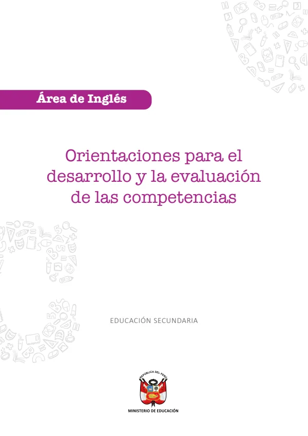 Orientaciones para el desarrollo y la evaluación de las competencias Inglés (MINEDU) PDF 1 Portada de Orientaciones para el desarrollo y la evaluación de las competencias Inglés - Guías docentes - MINEDU