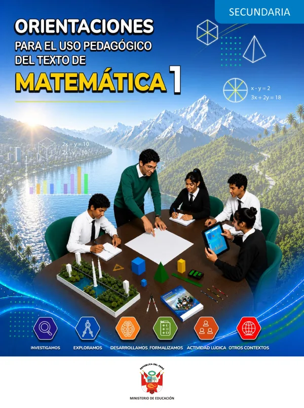 Orientaciones para el uso pedagógico del texto de Matemática 1. Secundaria (MINEDU) PDF 1 Portada de Orientaciones para el uso pedagógico del texto de Matemática 1. Secundaria - Guías docentes - MINEDU
