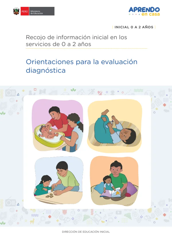 Orientaciones para la evaluación diagnóstica - Inicial 0 a 2 años (MINEDU) PDF 1 Portada de Orientaciones para la evaluación diagnóstica - Inicial 0 a 2 años - MINEDU