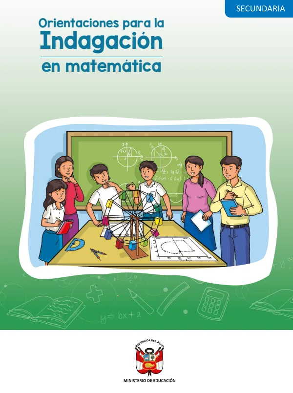 Orientaciones para la indagación en matemática (MINEDU) PDF 1 Portada de Orientaciones para la indagación en matemática - Guías docentes - MINEDU