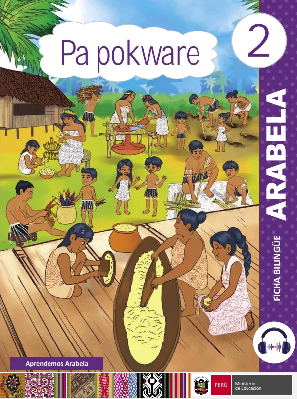 Pa pokware - 2. Arabela: Ficha Bilingüe del 2. Primaria (MINEDU) PDF 1 Portada de Pa pokware - 2. Arabela: Ficha Bilingüe del 2. Primaria - MINEDU