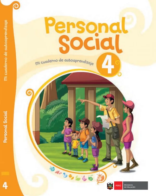Personal Social 4: mi cuaderno de autoaprendizaje - 4.° grado de Primaria (MINEDU) PDF 1 Portada de Personal Social 4: mi cuaderno de autoaprendizaje - 4.° grado de Primaria - MINEDU
